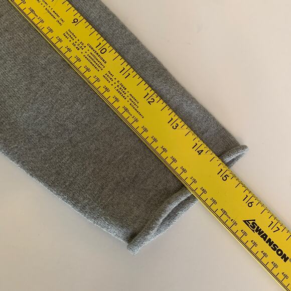 Madewell Women Sweater Gray S Pull-Over V-Neck 3/4 Sleeves Stretchy Knit - Picture 8 of 9